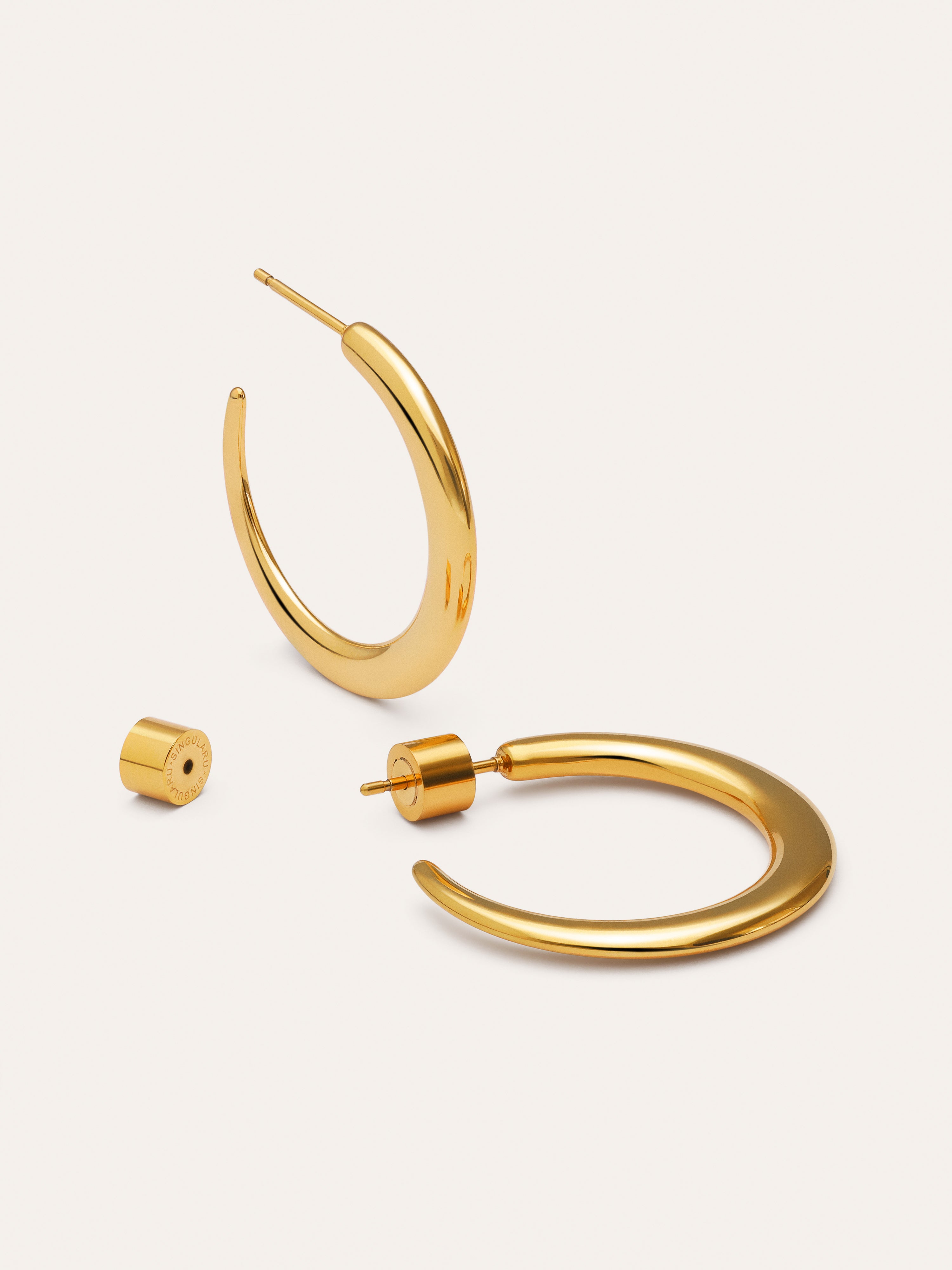 Pendientes Aro Cenit Acero Baño Oro