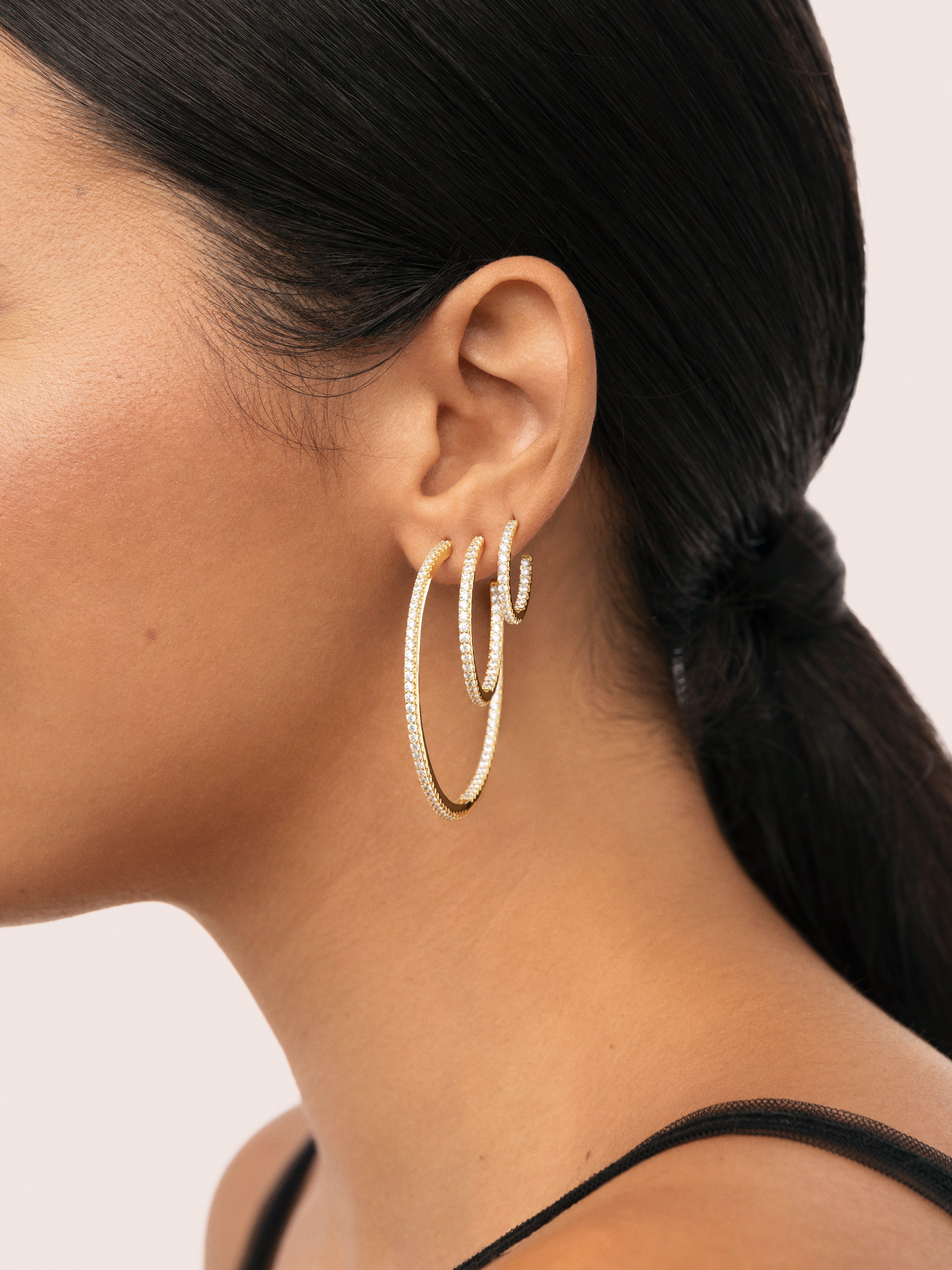 Pendientes Aro Scarlett L Baño Oro