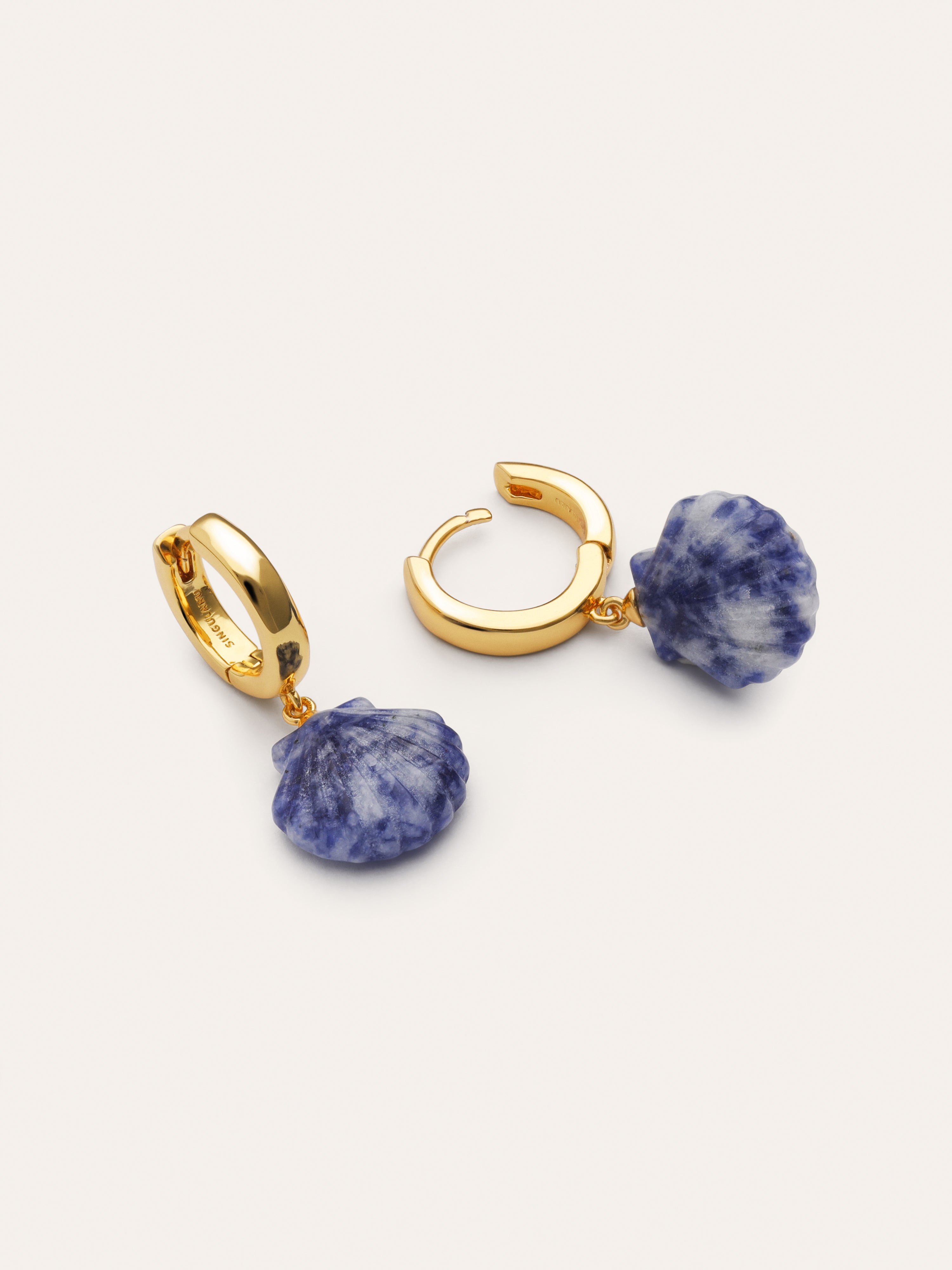 Pendientes Aro Santorini Stone Baño Oro