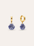 Pendientes Aro Santorini Stone Baño Oro