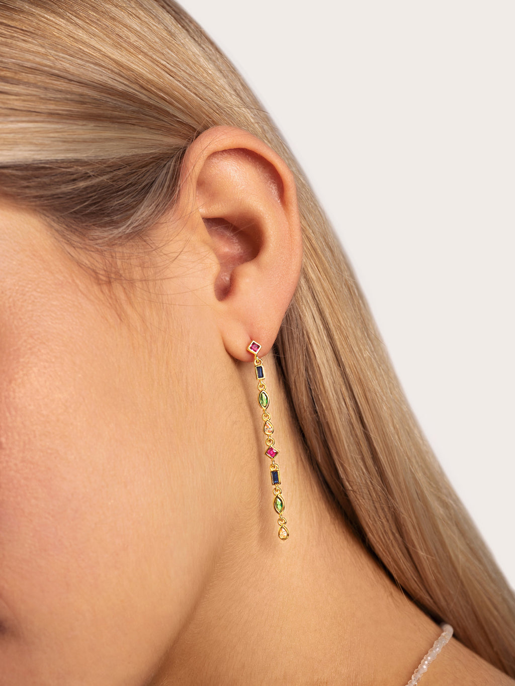 Pendientes Cascade Colors Baño Oro