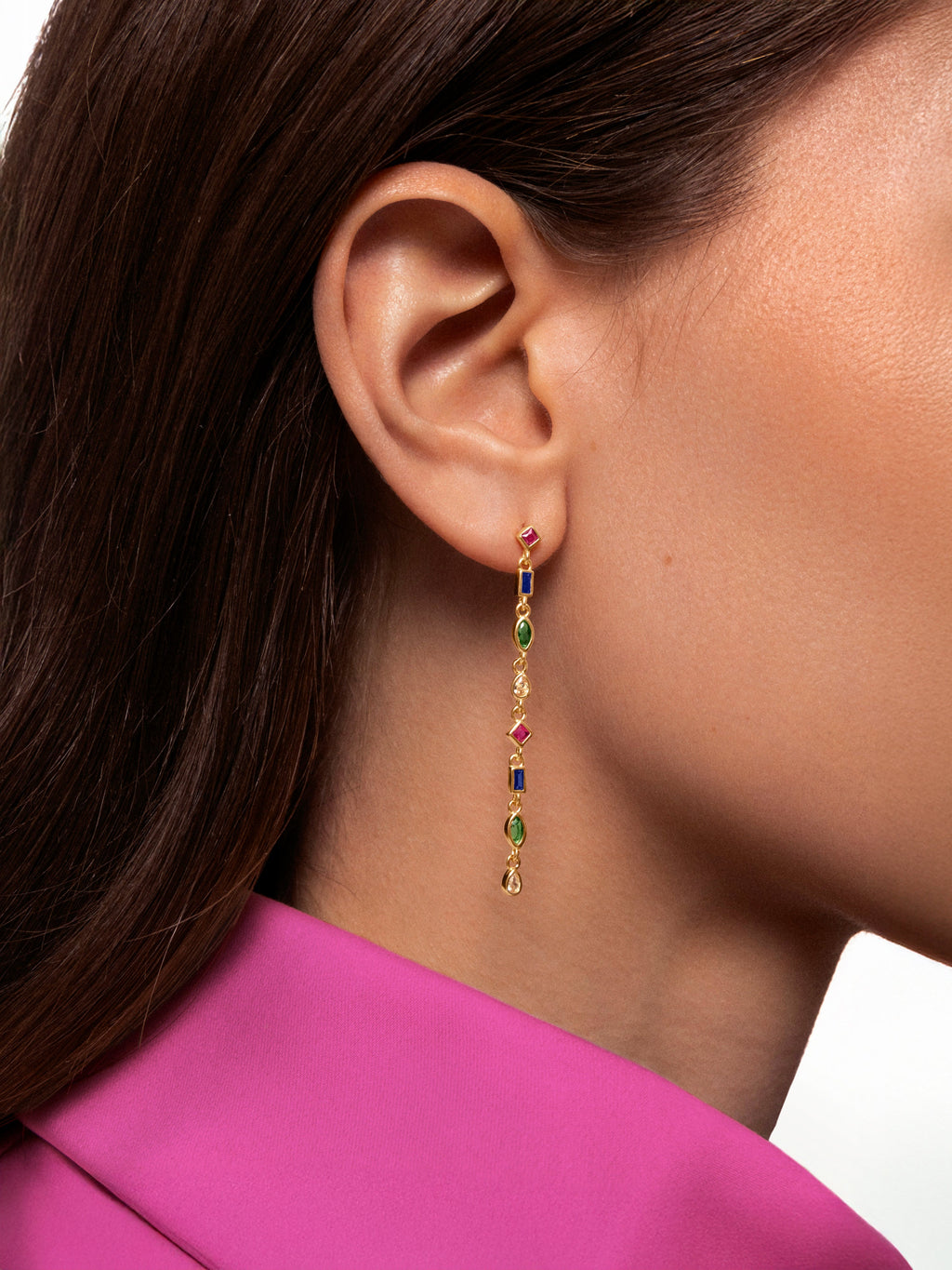 Pendientes Cascade Colors Baño Oro
