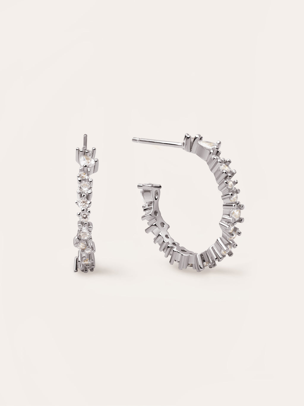 Pendientes Aro Estellar White