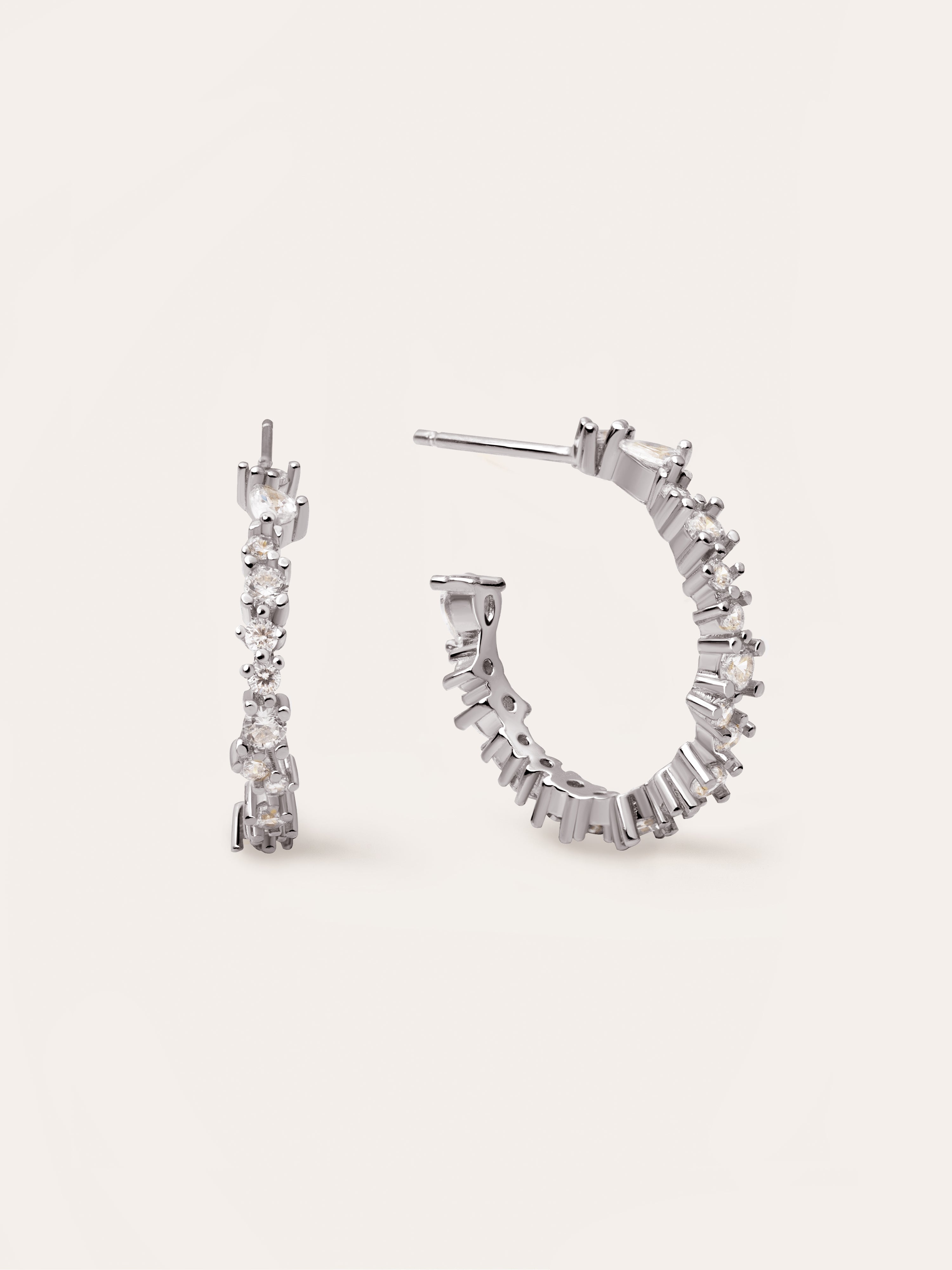 Pendientes Aro Estellar White