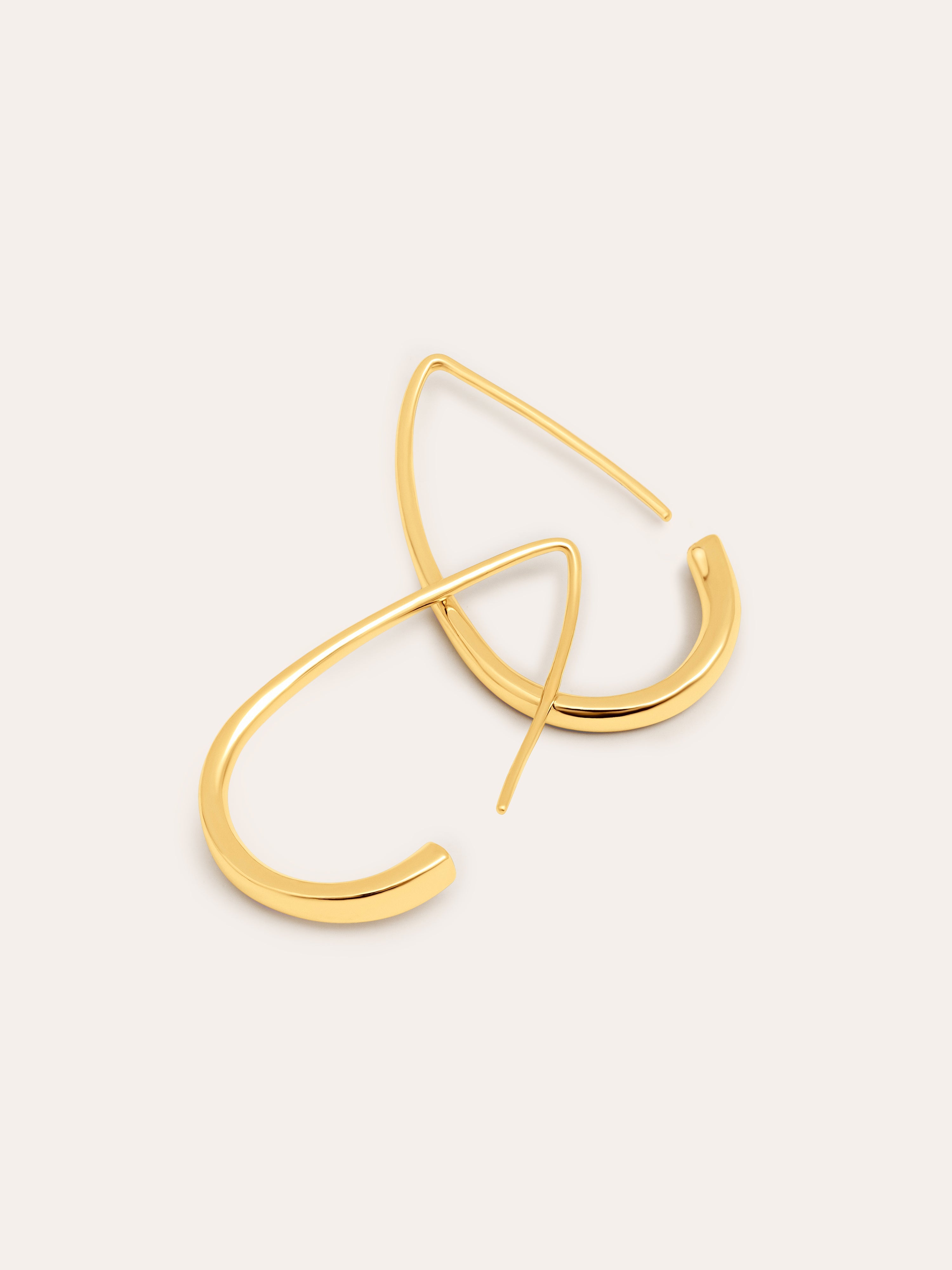Pendientes Gota Arch Acero Baño Oro