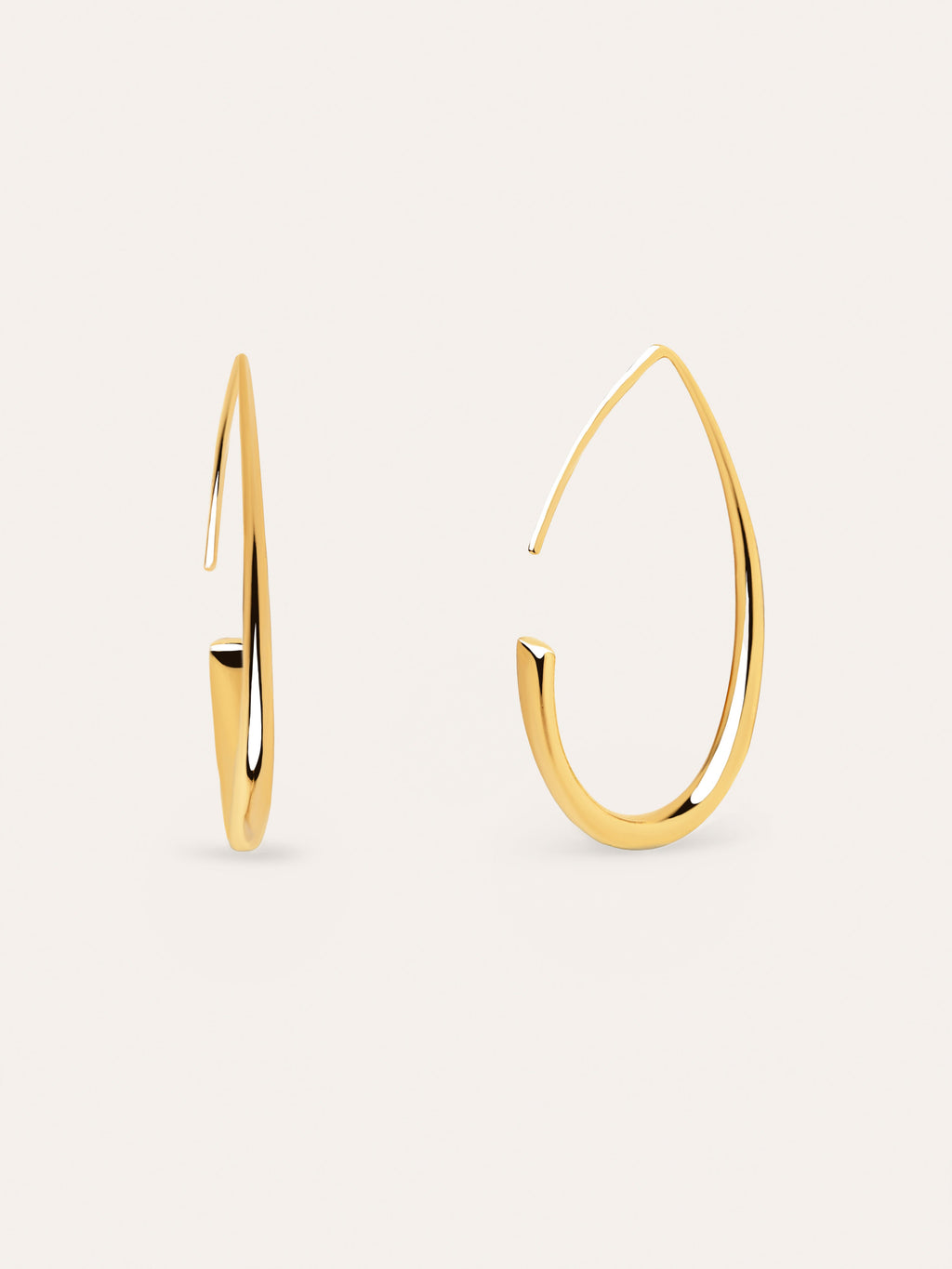 Pendientes Gota Arch Acero Baño Oro