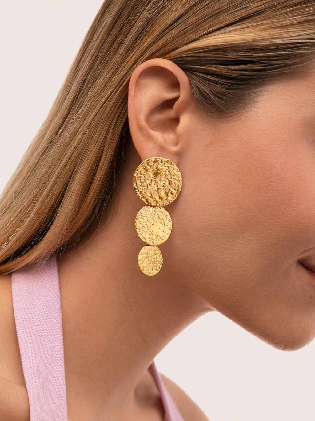 Pendientes Soluna Acero Baño Oro