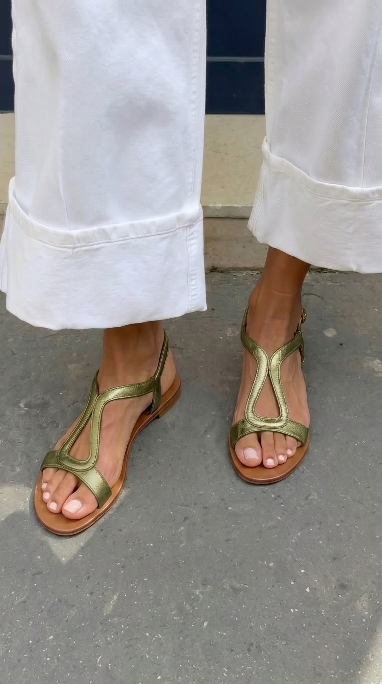 Lucía™ - Sandalias Doradas Sol de Verano