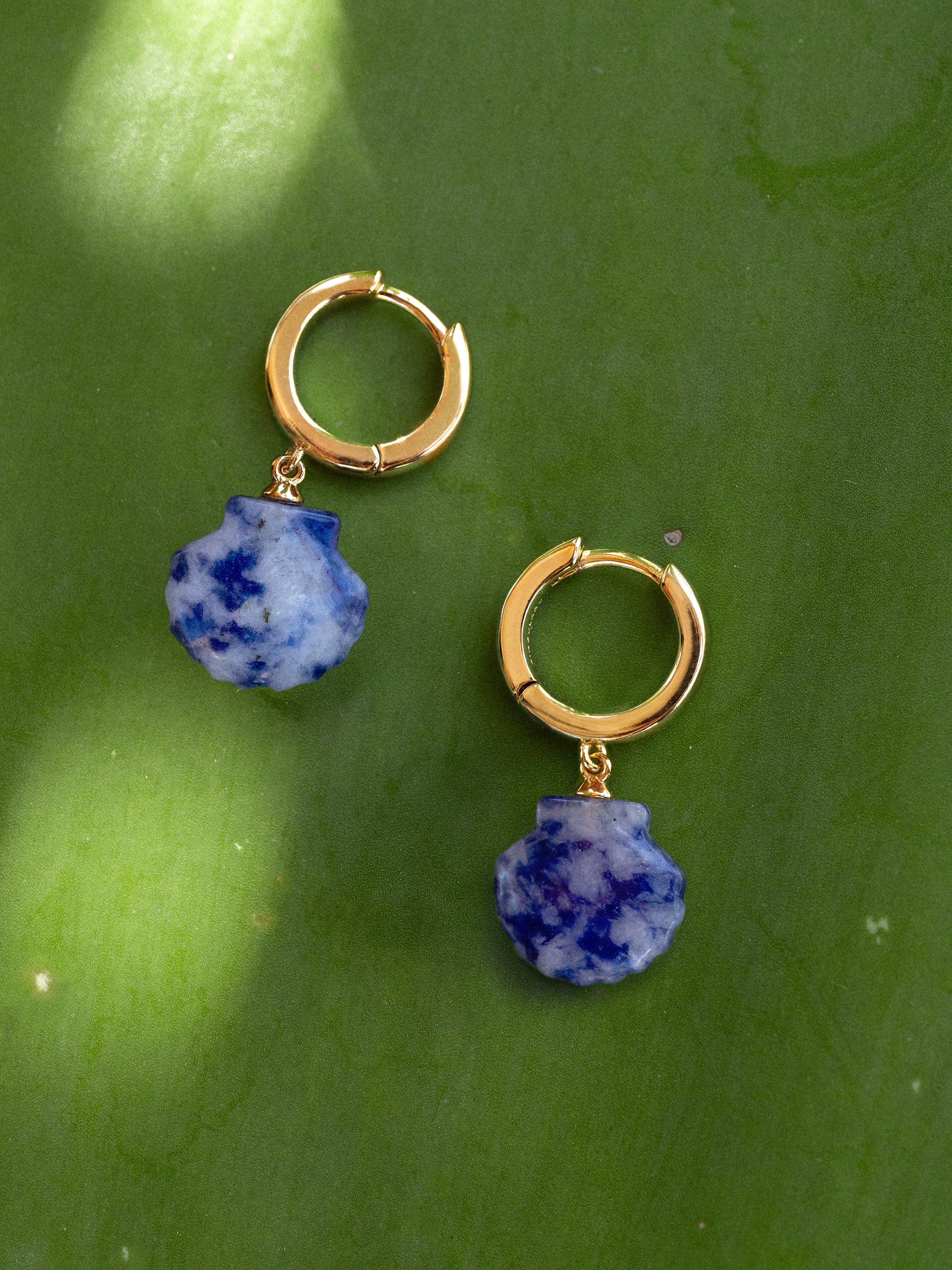 Pendientes Aro Santorini Stone Baño Oro