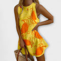 Sofía - Vestido corto con estampado de cangrejos