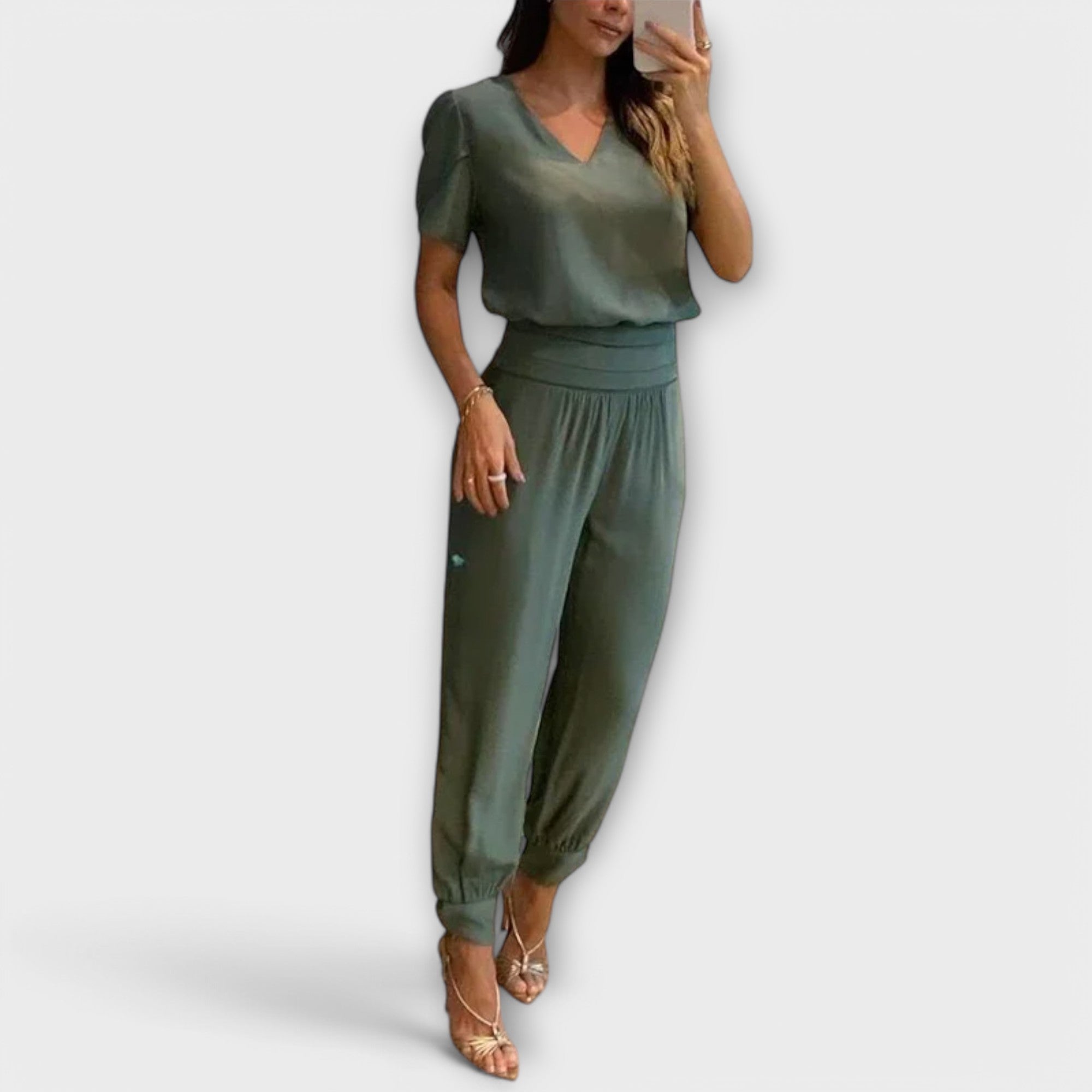 Irmelinda - Elegante conjunto de suéter y pantalón
