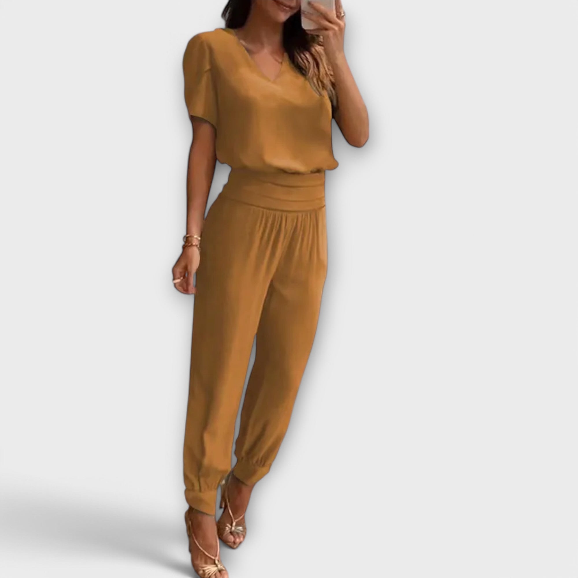 Irmelinda - Elegante conjunto de suéter y pantalón