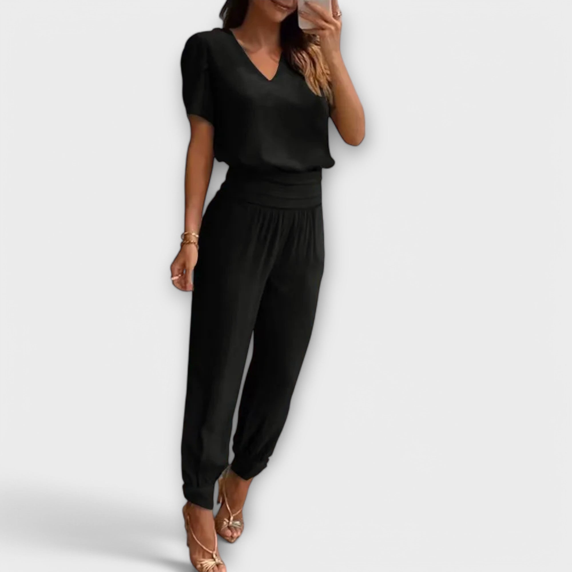 Irmelinda - Elegante conjunto de suéter y pantalón