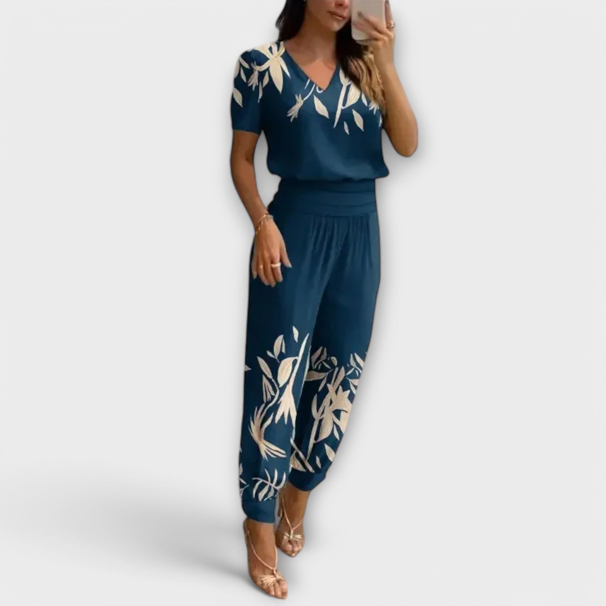 Irmelinda - Elegante conjunto de suéter y pantalón