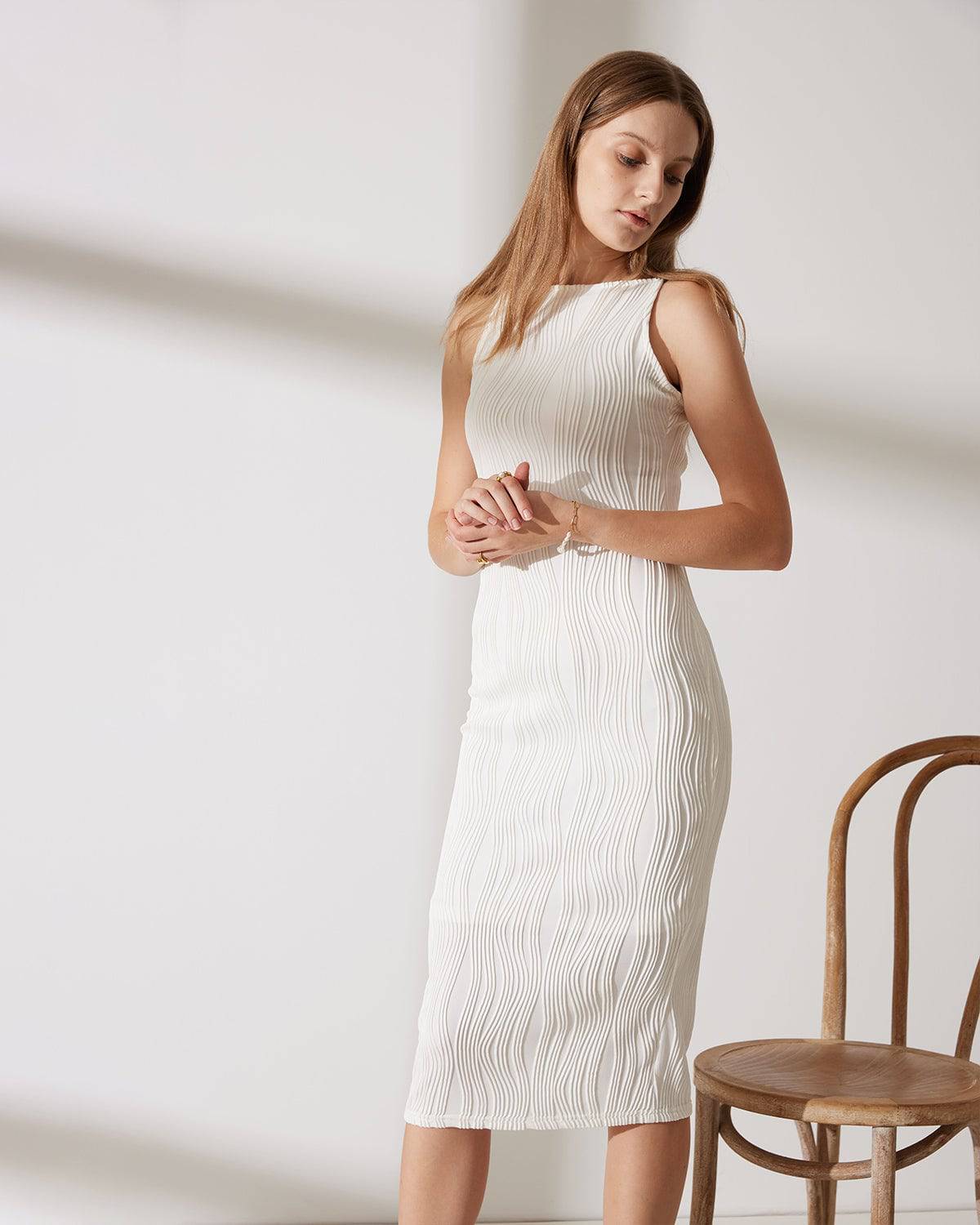 Vestido Laura™ | Elegancia sutil y textura sofisticada