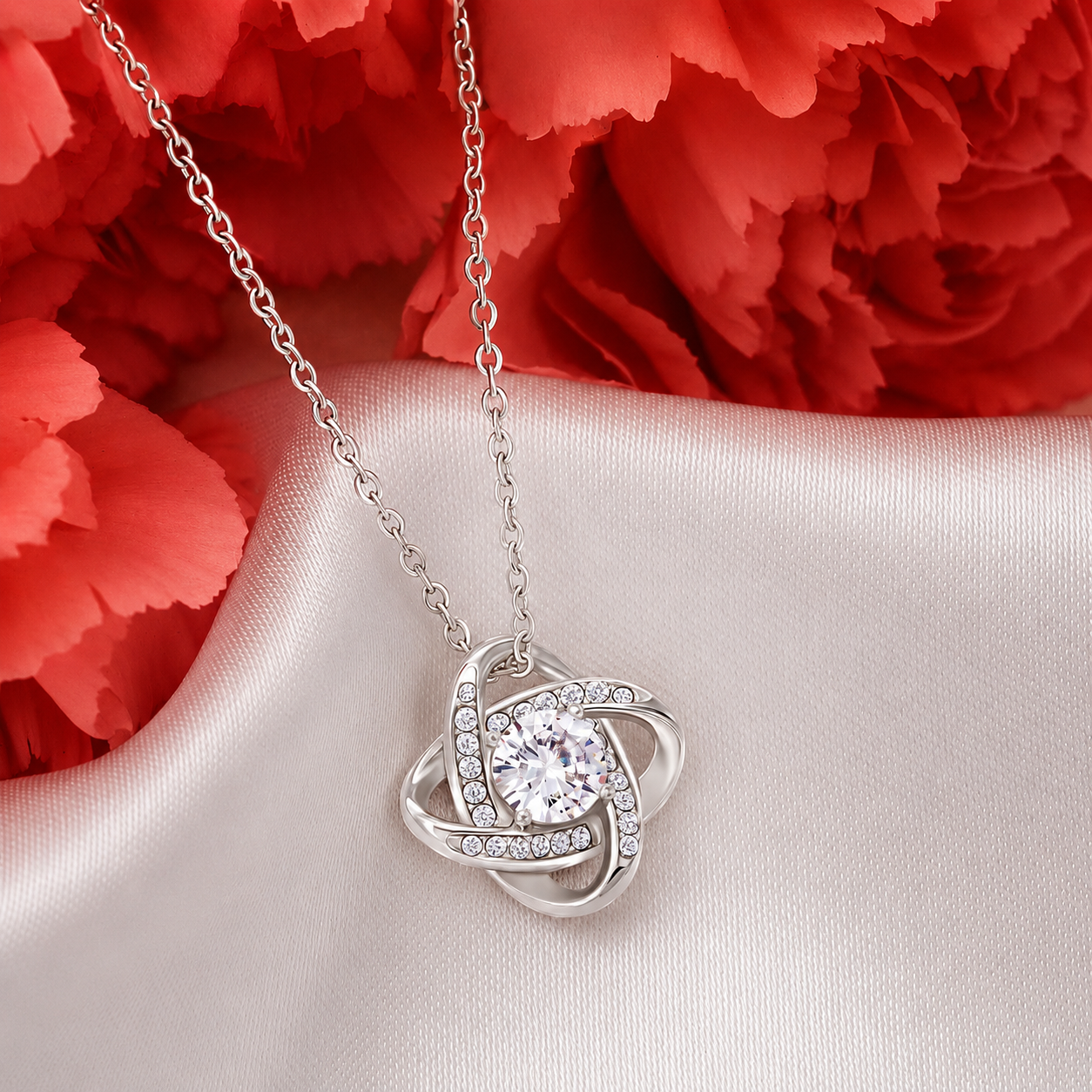Collar Forever en Caja de Manzana – Rosa Eterna