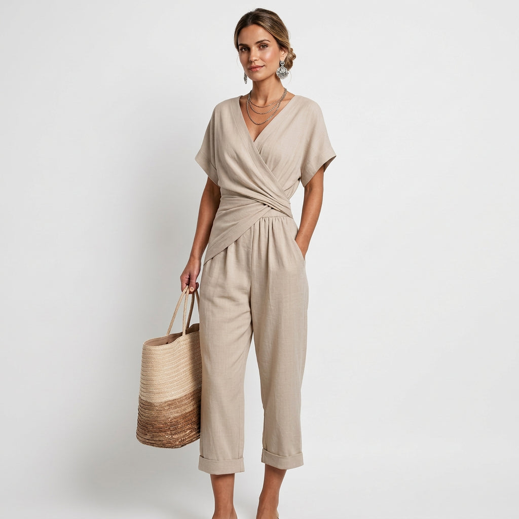 Conjunto Catarina™ | Conjunto cruzado con escote en V para un estilo ligero y sofisticado