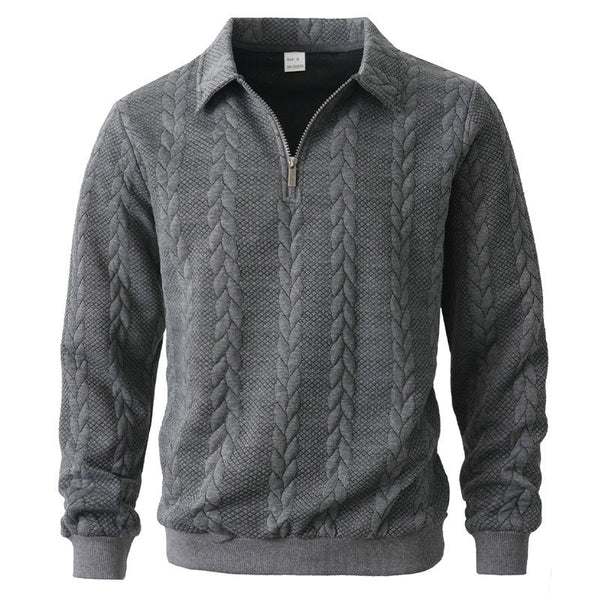 Jersey con cremallera y estampado elegante