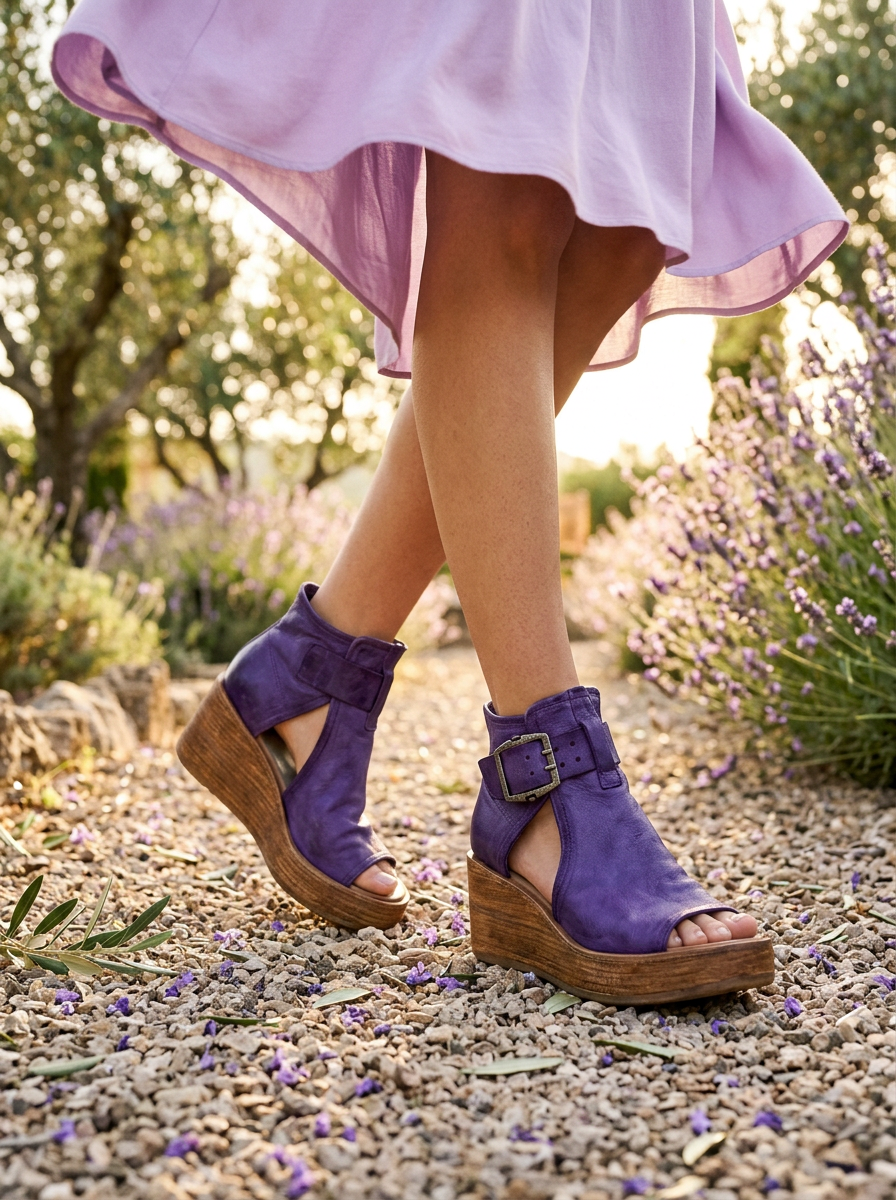 Ginevra™ | Sandalias de cuña con hebilla