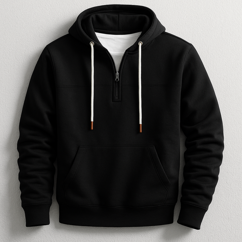 Sudadera con capucha y cremallera elegante