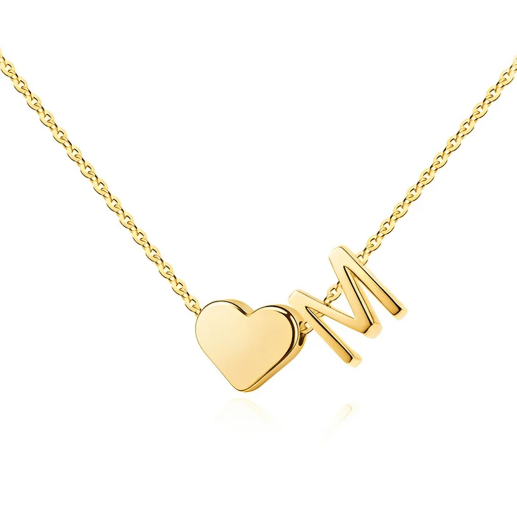 Collar Inicial Corazón Entero