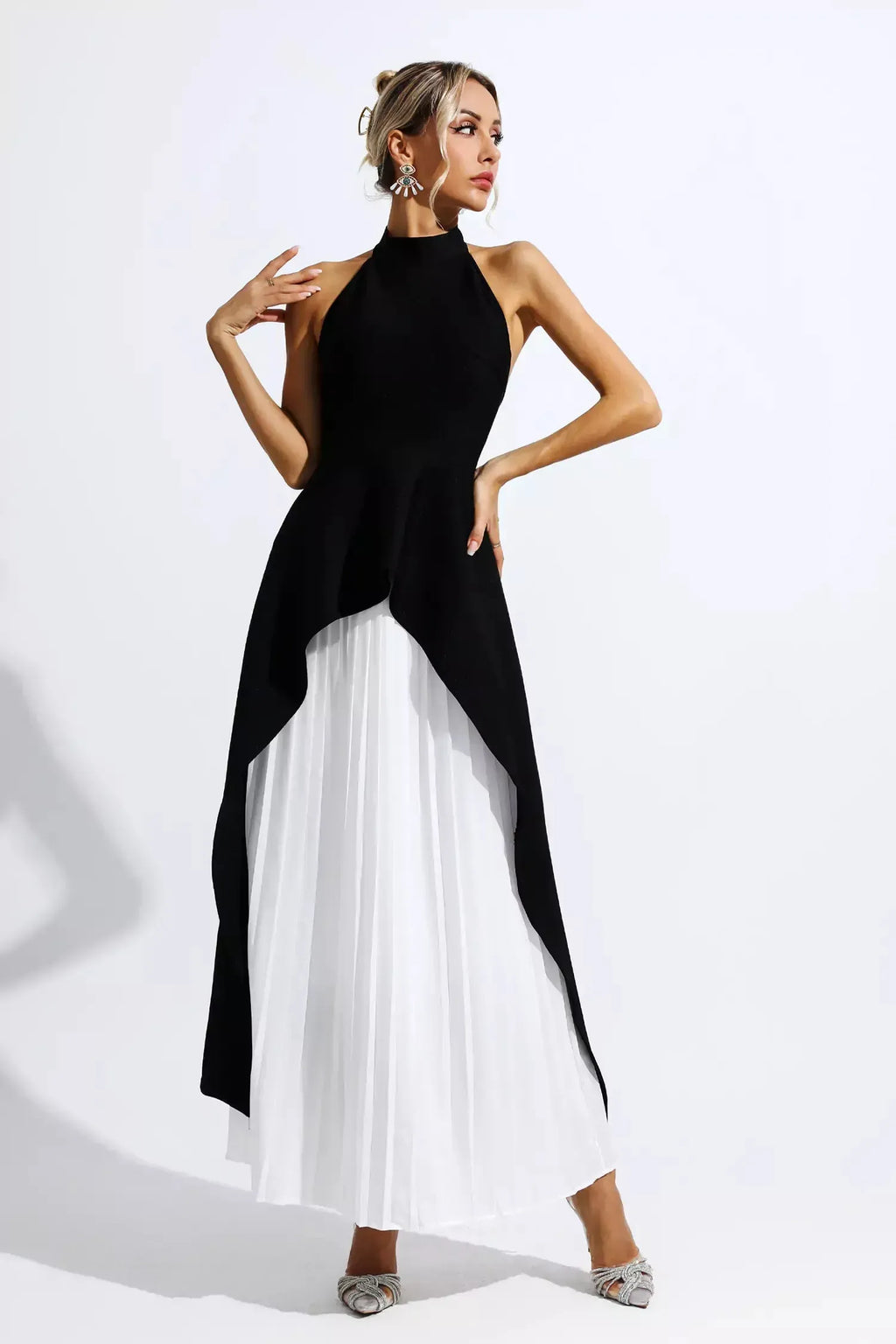 Vestido Candela™ | Elegancia minimalista en blanco y negro
