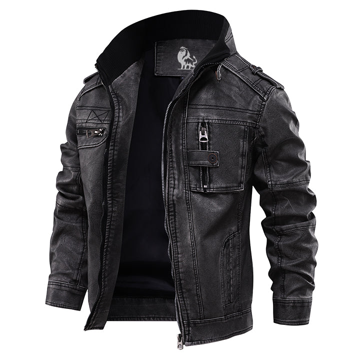 Chaqueta de cuero elegante