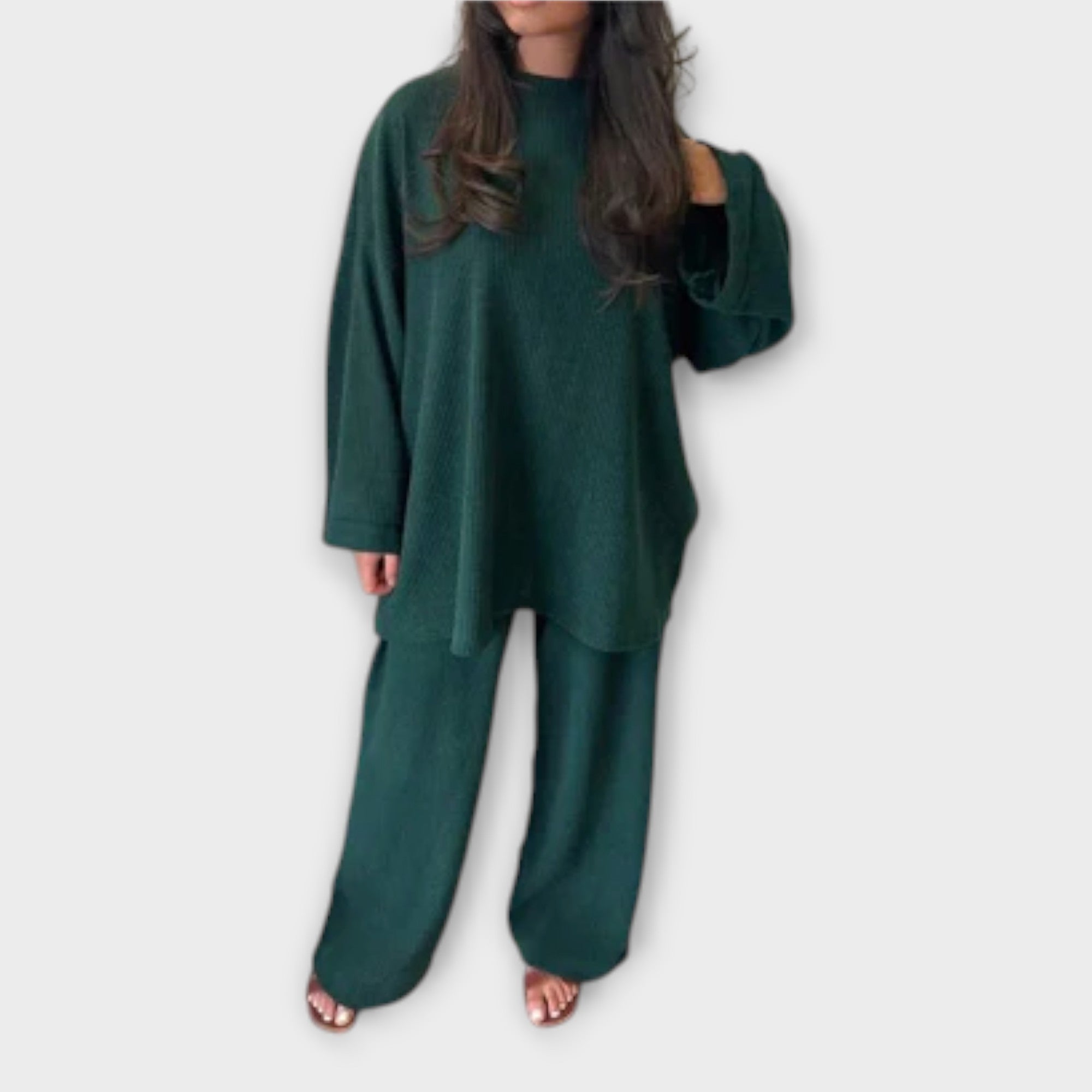Ingrid - Conjunto Acanalado Talla Grande