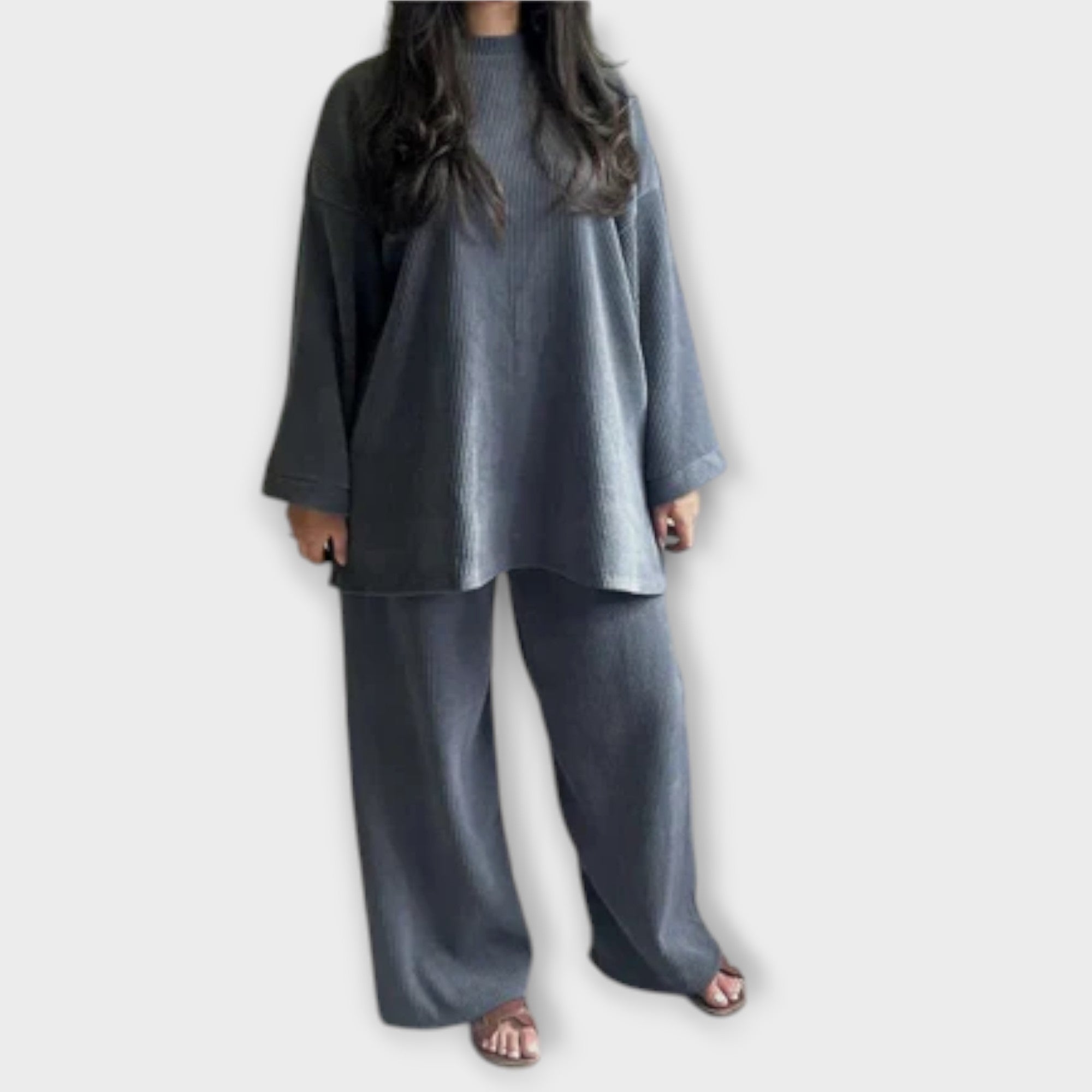 Ingrid - Conjunto Acanalado Talla Grande